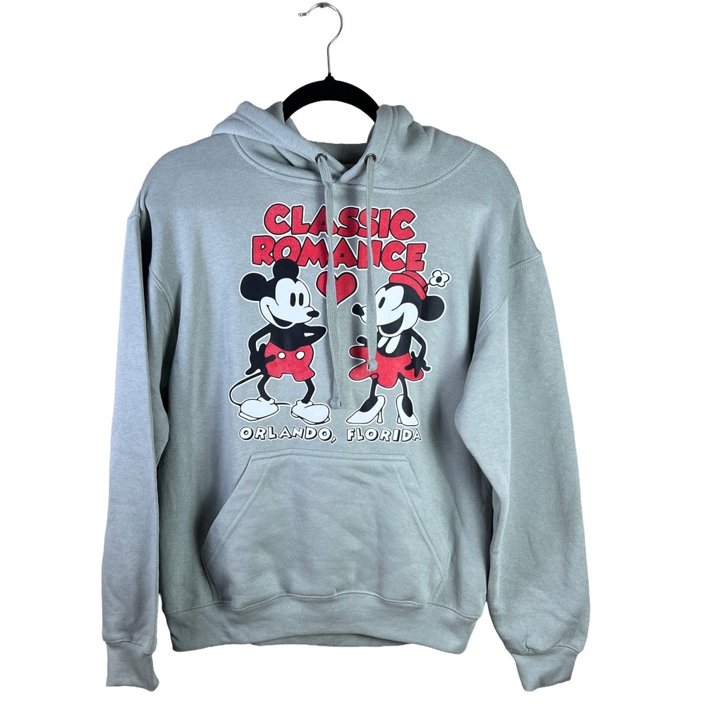 Pacific & Co Mickey Minnie Hoodie Small Grey Disney Classic Romance